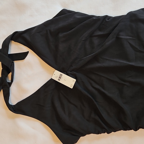 Anthropologie The Ariana Halter Mini Dress Black - Picture 7 of 7